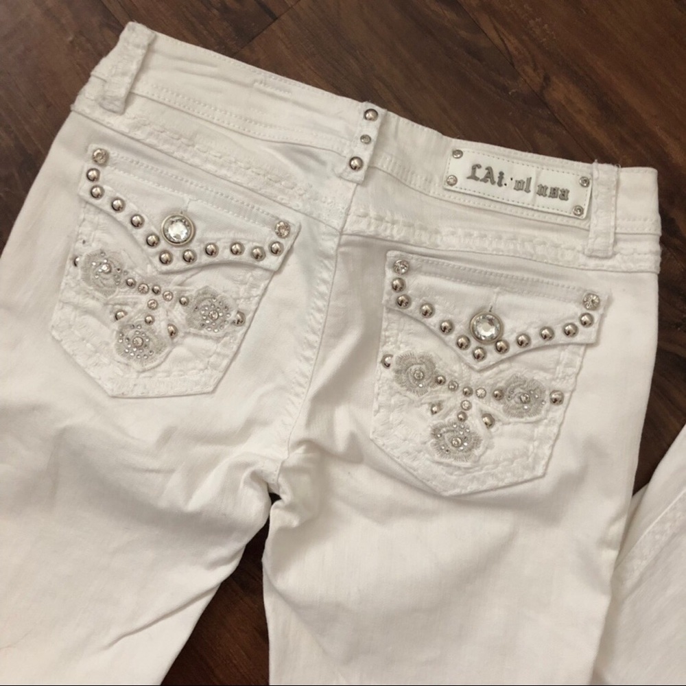 LA Idol white jeans